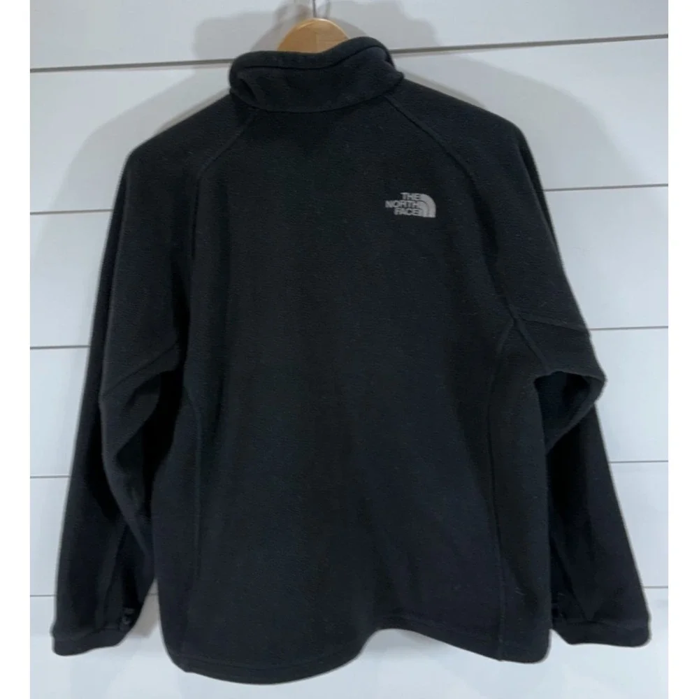THE NORTH FACE Jacket Men's Medium M Black Low Pile Fleece Zip Winter Outdoors